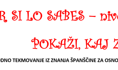 Tekmovanje iz znanja španskega jezika “A ver si lo sabes 2019”