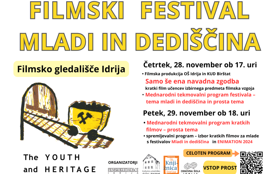 Vabilo na filmski festival Mladi in dediščina